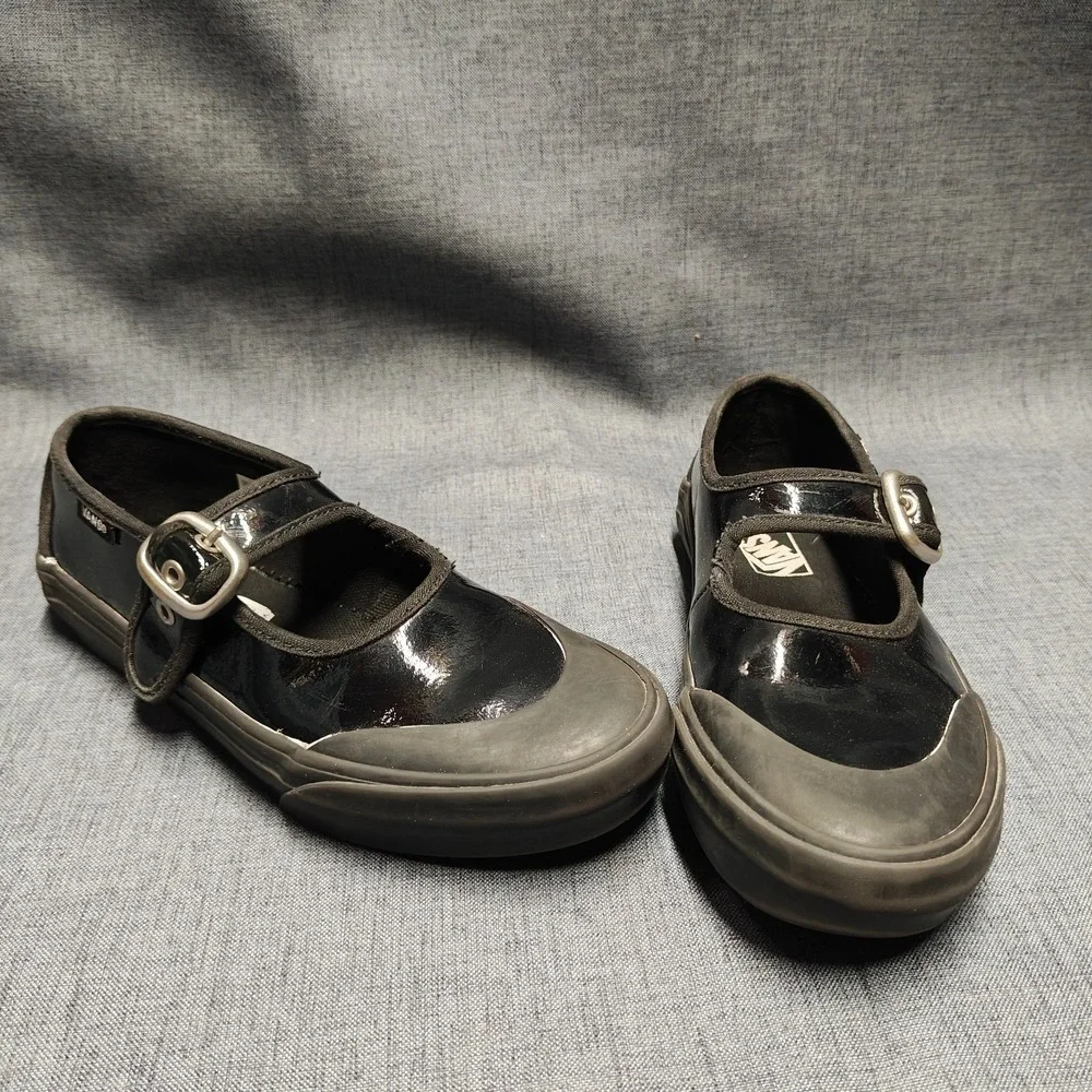 Vans Kids Shine‎ Black Mary Jane Shoes Kids Size 1.5